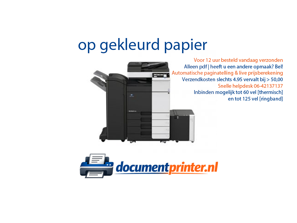 Printen op gekleurd papier
